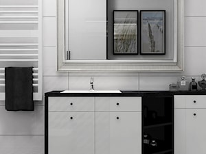 Czarno-biała łazienka - zdjęcie od Alina Badora Pracownia Architektury Wnętrz