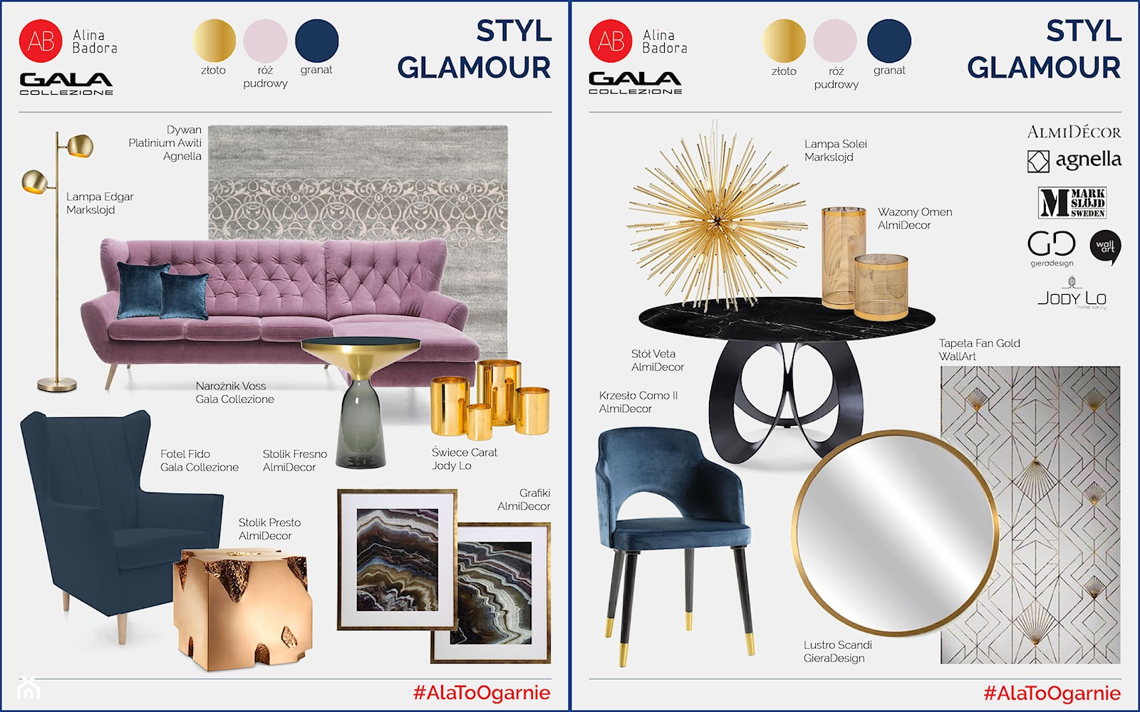 Styl glamour - jak urządzić wnętrze zachwycające blaskiem glamour - zdjęcie od Alina Badora Pracownia Architektury Wnętrz - Homebook