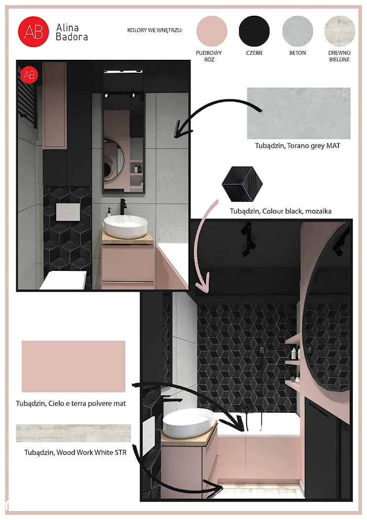 Łazienka dla dynamicznej kobiety - zdjęcie od Alina Badora Pracownia Architektury Wnętrz - Homebook