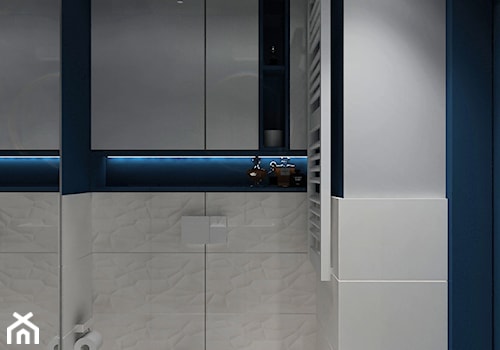 Biało-granatowa łazienka - zdjęcie od Alina Badora Pracownia Architektury Wnętrz