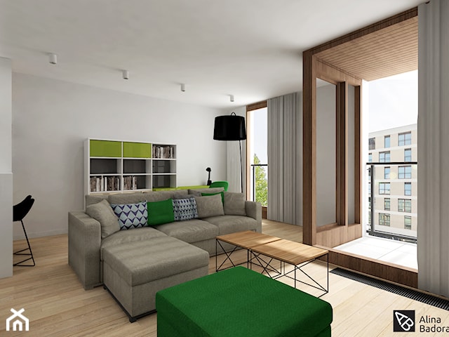 Zielono mi - projekt wnętrz apartament w warszawskiej 19 Dzielnicy 