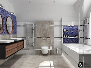 Luksusowa łazienka z marmurem - zdjęcie od Alina Badora Pracownia Architektury Wnętrz