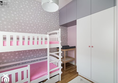 Pokój dla dziewczynek z łóżkiem piętrowym - zdjęcie od Alina Badora Pracownia Architektury Wnętrz