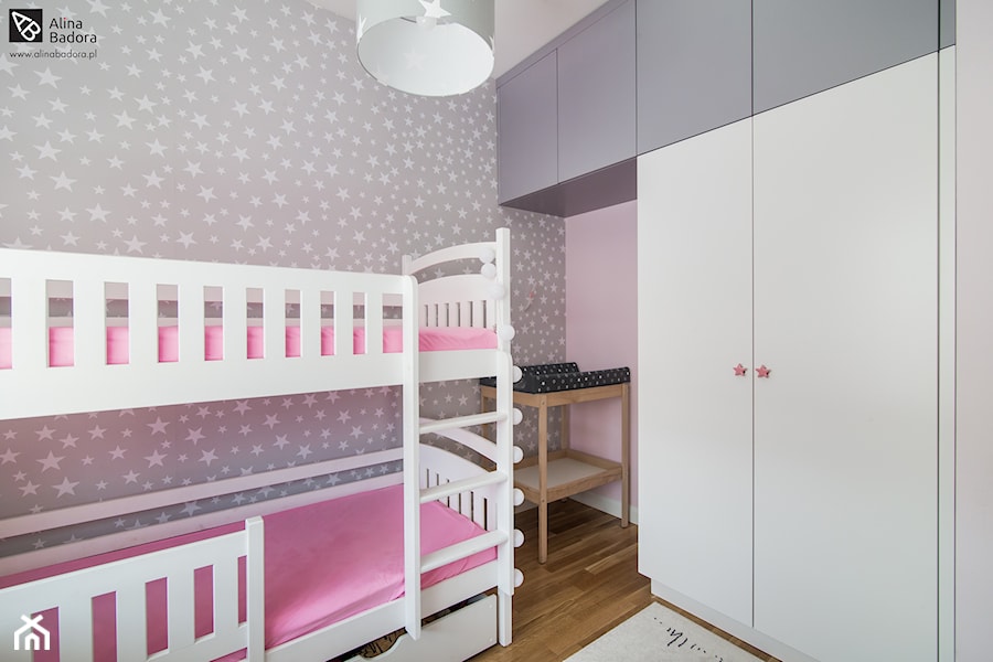 Pokój dla dziewczynek z łóżkiem piętrowym - zdjęcie od Alina Badora Pracownia Architektury Wnętrz