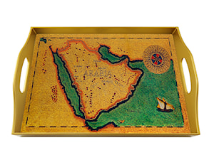 Rectangular serving tray - Old map : Saudi Arabia - KSA-05-AZS - zdjęcie od Ducoteduparc