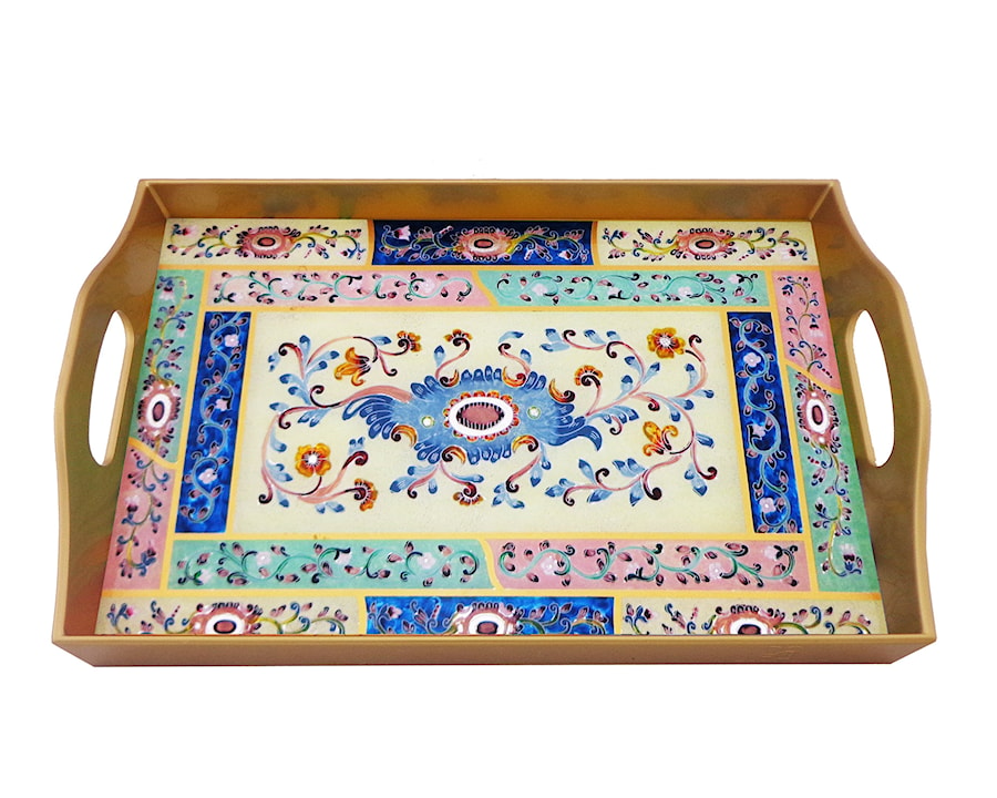 Rectangular serving tray - Lamelles - LAM-05-AZS - zdjęcie od Ducoteduparc