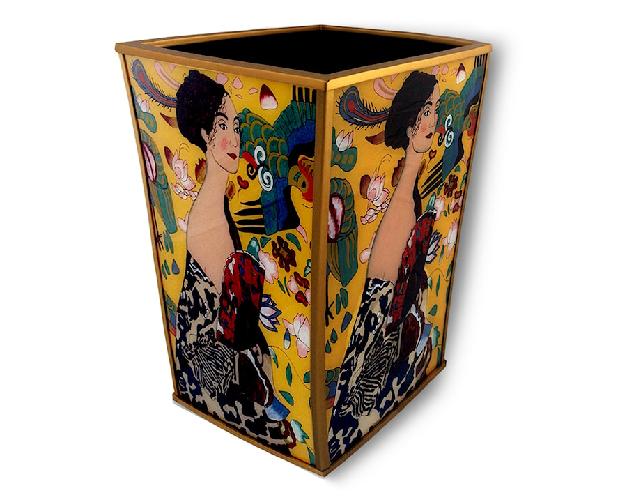 Waste basket - Klimt - Femme a l'éventail - KLD-02-PAB - zdjęcie od Ducoteduparc