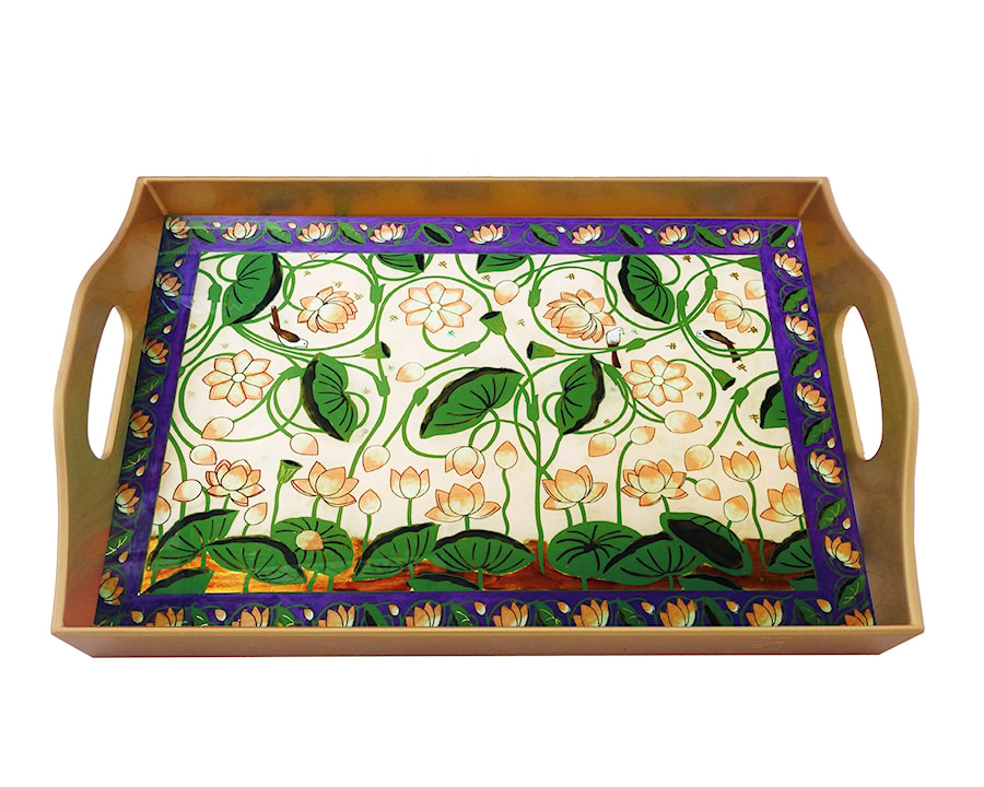 Rectangular serving tray - Indian Wedding - WED-05-AZS - zdjęcie od Ducoteduparc