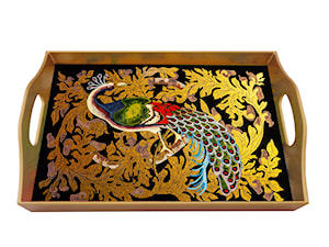 Rectangular serving tray - Peacock - PAV-05-AZS - zdjęcie od Ducoteduparc