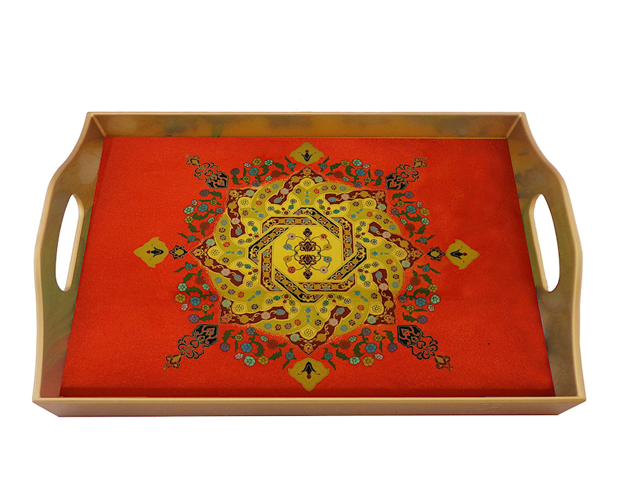 Rectangular serving tray - Mandala - MAN-05-AZS - zdjęcie od Ducoteduparc