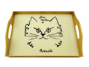 Rectangular serving tray - Jean Cocteau : Club des Amis des Chats - GAC-05-AZS - zdjęcie od Ducoteduparc