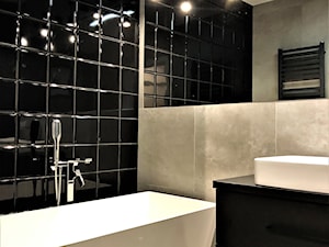 Przytulny industrial - realizacja projeku na Lipie Piotrowskiej - cz.3 łazienka - Średnia bez okna z lustrem łazienka, styl nowoczesny - zdjęcie od DekoDeko