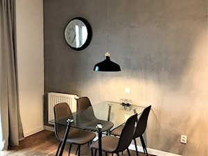 Realizacja - na wynajem Krakowskie Tarasy Wrocław - Mała szara jadalnia w salonie, styl nowoczesny - zdjęcie od DekoDeko