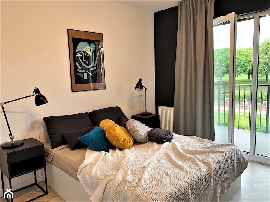 Projekt mieszkania na wynajem - zdjęcia realizacji - Sypialnia, styl nowoczesny - zdjęcie od DekoDeko