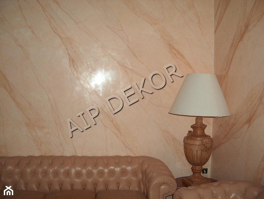Stiuk na ścianie imitacja marmuru - zdjęcie od AipDekor