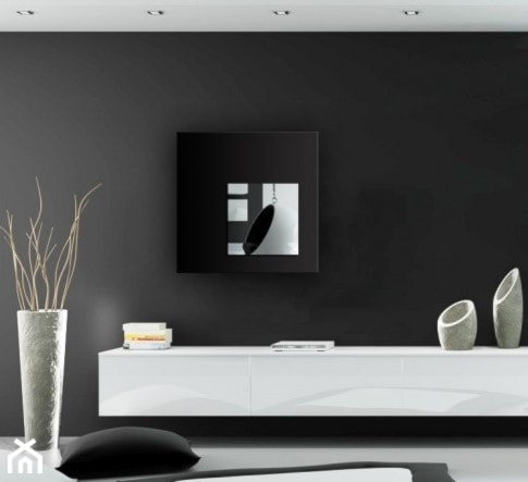 Nowoczesne czarne lustro kwadratowe - zdjęcie od SMAZA