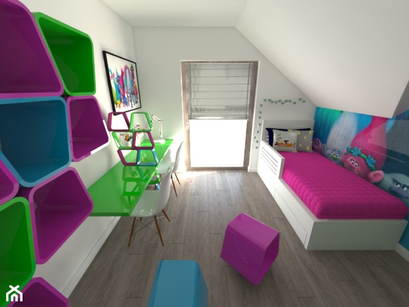 Pokój dziecięcy inspirowany bajką Trolle - zdjęcie od House-Design - Homebook