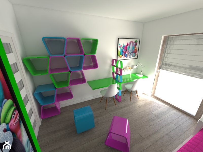 Pokój dziecięcy inspirowany bajką Trolle - zdjęcie od House-Design - Homebook