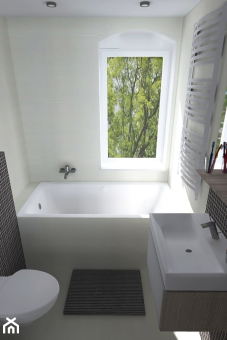 Wąska łazienka w bloku - zdjęcie od Agnieszka Buchta-Swoboda Design - Homebook