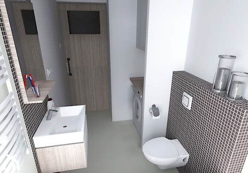 Wąska łazienka w bloku - zdjęcie od Agnieszka Buchta-Swoboda Design