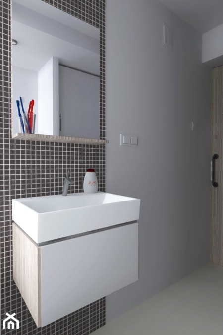 Wąska łazienka w bloku - zdjęcie od Agnieszka Buchta-Swoboda Design