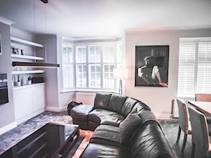 Mieszkanie w Hendon - Mały szary salon z jadalnią - zdjęcie od Fotograf wnętrz Robert Gołębiewski