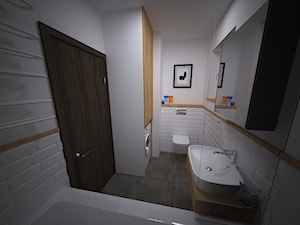 Łazienka w bieli - koci akcent - zdjęcie od Proste Rzeczy - aranżacja i projektowanie wnętrz