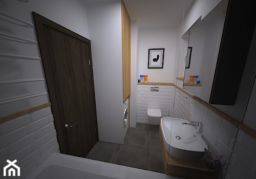 Łazienka w bieli - koci akcent - zdjęcie od Proste Rzeczy - aranżacja i projektowanie wnętrz
