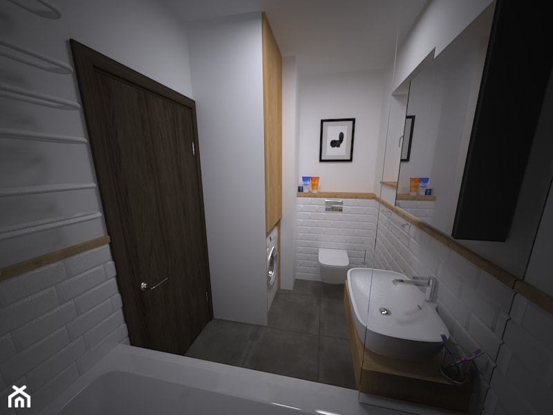 Łazienka w bieli - koci akcent - zdjęcie od Proste Rzeczy - aranżacja i projektowanie wnętrz - Homebook
