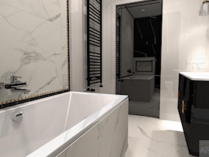 Łazienka a'la Versace - Średnia bez okna z marmurową podłogą łazienka - zdjęcie od Archi-Ann