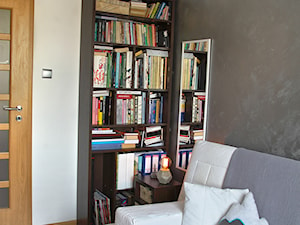 Mieszkanie - Śląsk - Małe w osobnym pomieszczeniu z sofą szare biuro, styl nowoczesny - zdjęcie od Martyna Kowalewska - Projekt DOM²