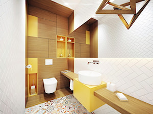 Łazienka w żółtym kolorze. - zdjęcie od wkrecONA