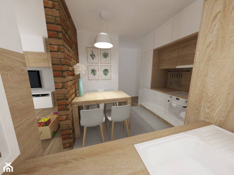 Projekt wnętrza mieszkania w Lublinie 57 m2 - Kuchnia - zdjęcie od EWMAarchitekci