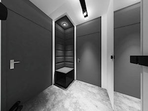 projekt wnętrza domu w Kolonii Serniki - Średni biały szary hol / przedpokój, styl minimalistyczny - zdjęcie od EWMAarchitekci