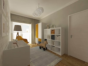 Projekt wnętrza mieszkania w Warszawie - Średni szary pokój dziecka dla niemowlaka dla chłopca dla dziewczynki - zdjęcie od EWMAarchitekci