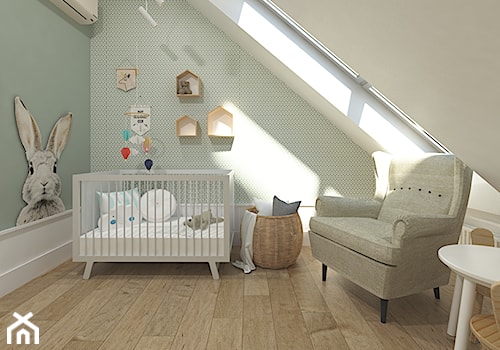 Gdynia Fikakowo 96m2 - Średni biały szary pokój dziecka dla niemowlaka dla chłopca dla dziewczynki - zdjęcie od Alternatywne Studio