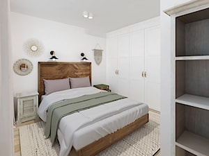 Sopot 38m2 - Mała biała sypialnia, styl prowansalski - zdjęcie od Alternatywne Studio