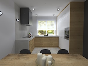 projekt nowoczesnej kuchni z blatami ze spieku - zdjęcie od Projektowanie wnętrz Olga Januszkiewicz