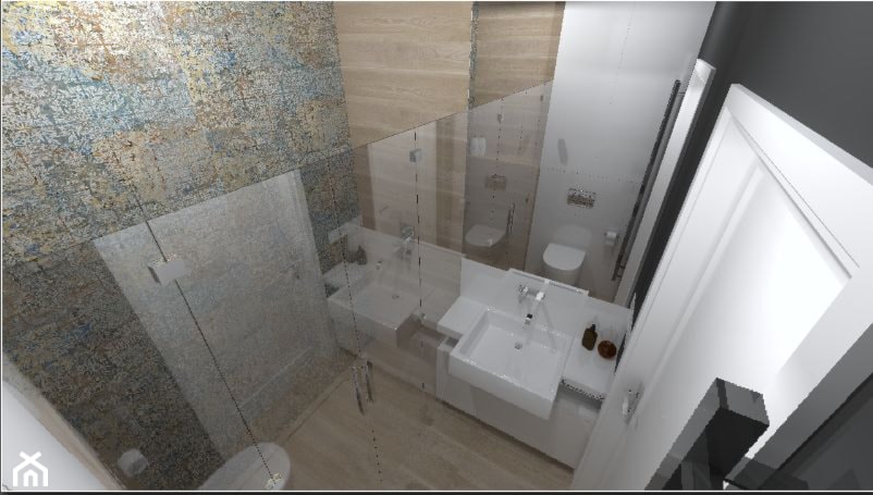 nowoczesna łazienka z kabiną prysznicową - zdjęcie od Projektowanie wnętrz Olga Januszkiewicz - Homebook