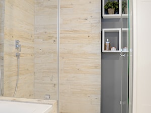 kabina prysznicowa - odpływ liniowy - zdjęcie od Projektowanie wnętrz Olga Januszkiewicz
