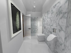 nowoczesna łazienka z wanną wolnostojącą i kabiną prysznicową - zdjęcie od Projektowanie wnętrz Olga Januszkiewicz