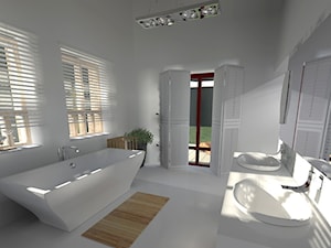 Łazienka z wanną wolnostojącą - zdjęcie od Projektowanie wnętrz Olga Januszkiewicz