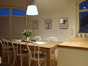 jadalnia przy kuchni - zdjęcie od Projektowanie wnętrz Olga Januszkiewicz
