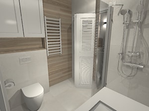 mała łazienka z kabiną prysznicową - zdjęcie od Projektowanie wnętrz Olga Januszkiewicz