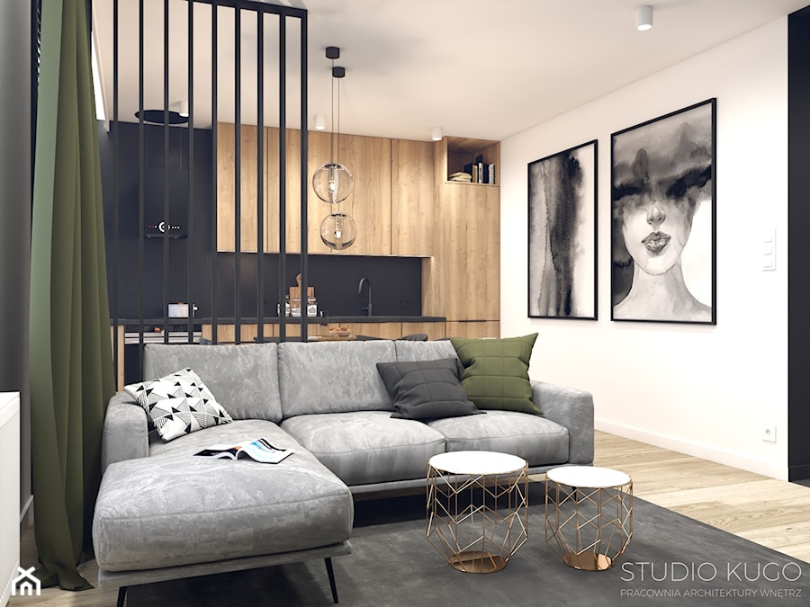 Mieszkanie w Katowicach | VII | Nowe Tysiąclecie - Salon, styl nowoczesny - zdjęcie od STUDIO KUGO