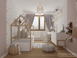 Mieszkanie w Katowicach | II | Bytkowska Park - Średni biały szary pokój dziecka dla dziecka dla dziewczynki - zdjęcie od STUDIO KUGO