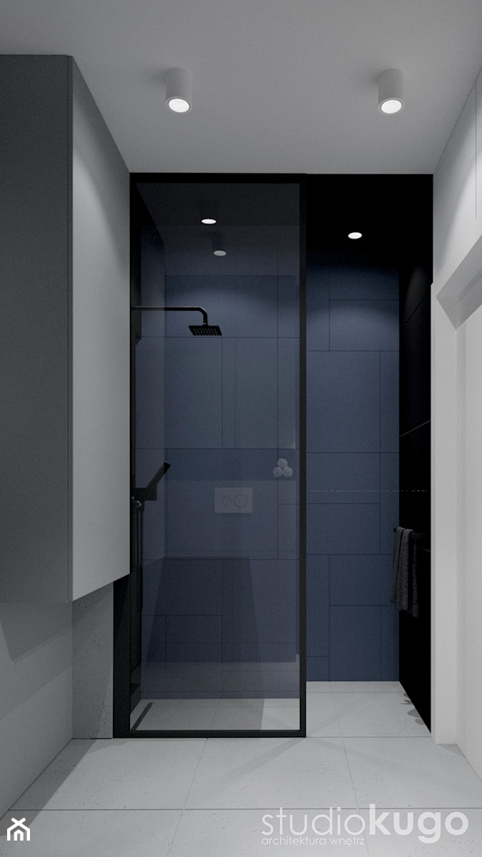 Dom w Modlniczce - Średnia bez okna z punktowym oświetleniem łazienka, styl nowoczesny - zdjęcie od STUDIO KUGO