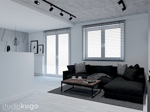 Dom w Modlniczce - Mały szary salon, styl nowoczesny - zdjęcie od STUDIO KUGO