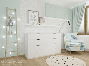 Mieszkanie w Katowicach | II | Bytkowska Park - Średni biały szary pokój dziecka dla dziecka dla nastolatka dla chłopca dla dziewczynki - zdjęcie od STUDIO KUGO