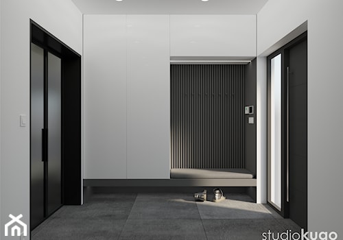 Dom w Siewierzu - Hol / przedpokój, styl minimalistyczny - zdjęcie od STUDIO KUGO